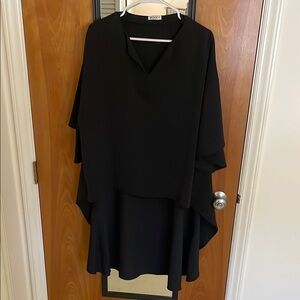 Unique fun black flowy top